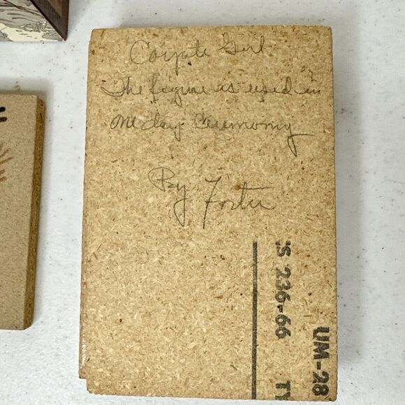 Set Of 3 Navajo Sand Painting Art 5 x 7 Signed designed Cedar Box - Picture 7 of 13